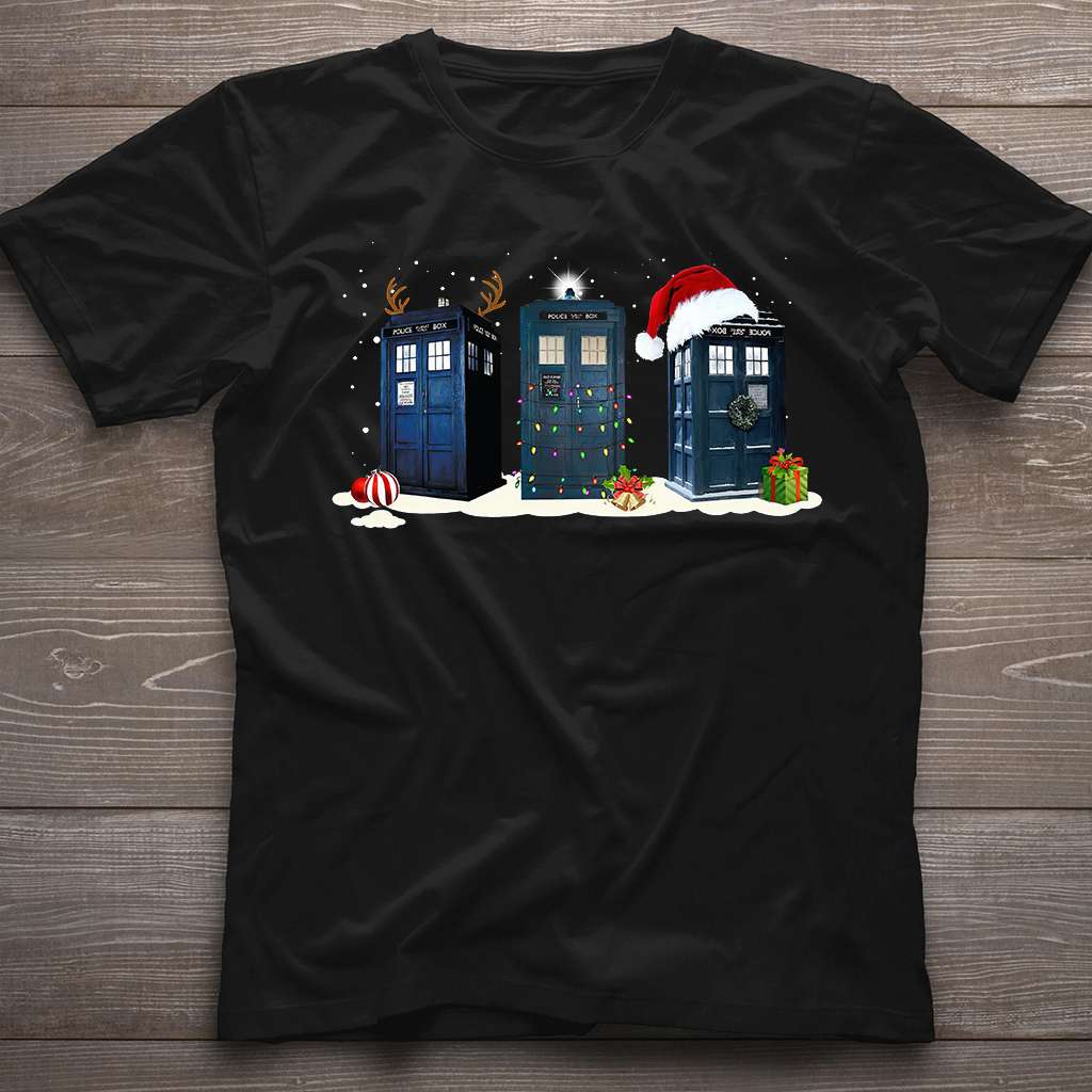 Christmas Police Boxes - T-shirt and Hoodie 1122