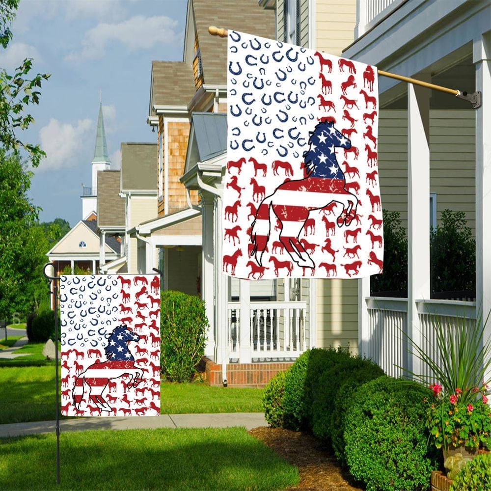 America Horses Horse House Flag 0523