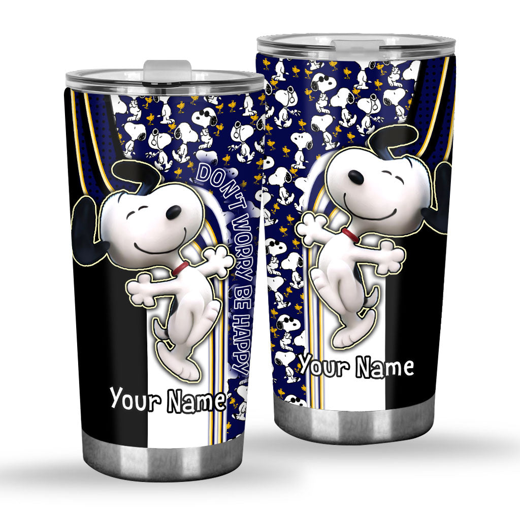 White Dog - Personalized Christmas Tumbler