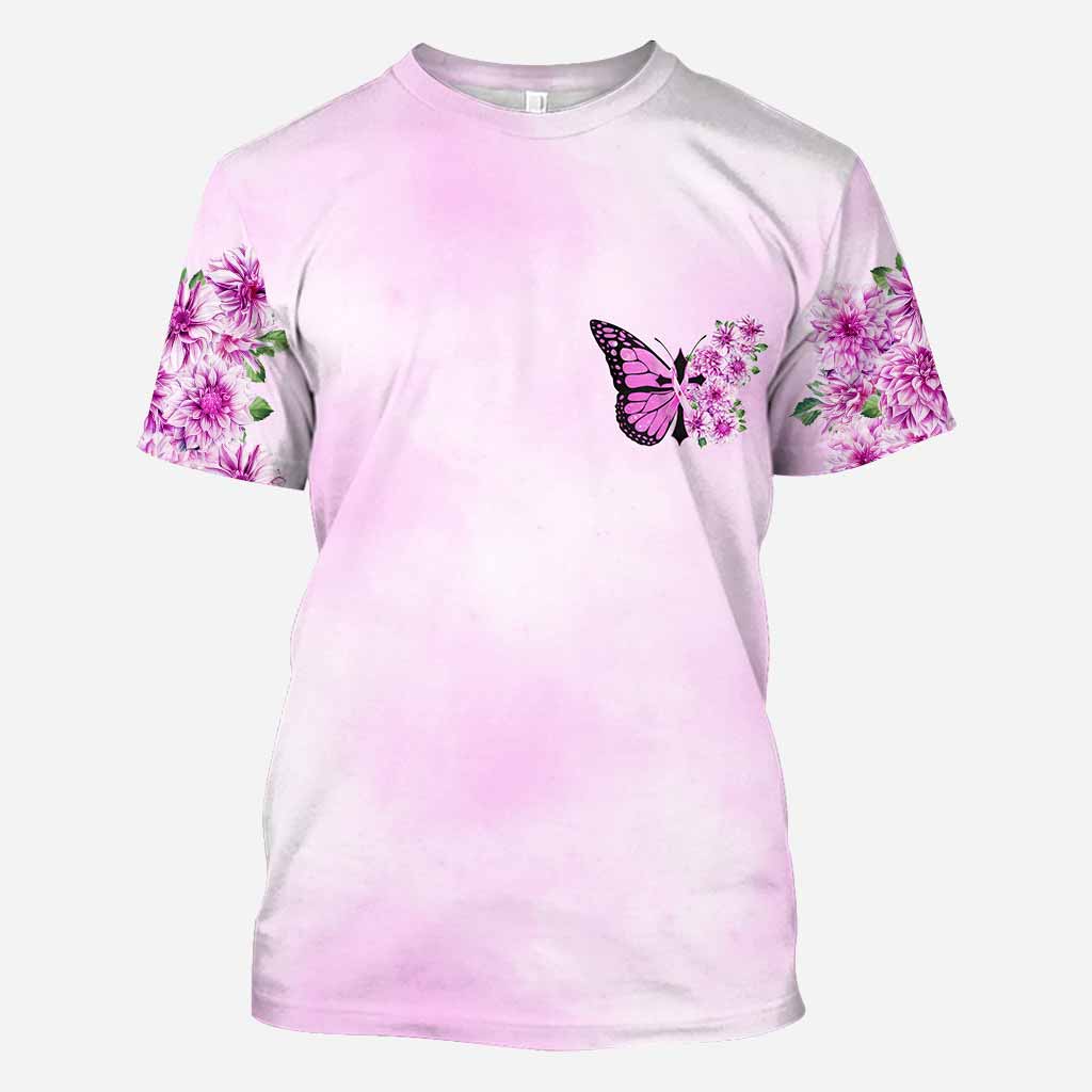 We Wear Pink for My Mom - Personalized Breast Cancer Awareness All Over T-shirt and Hoodie