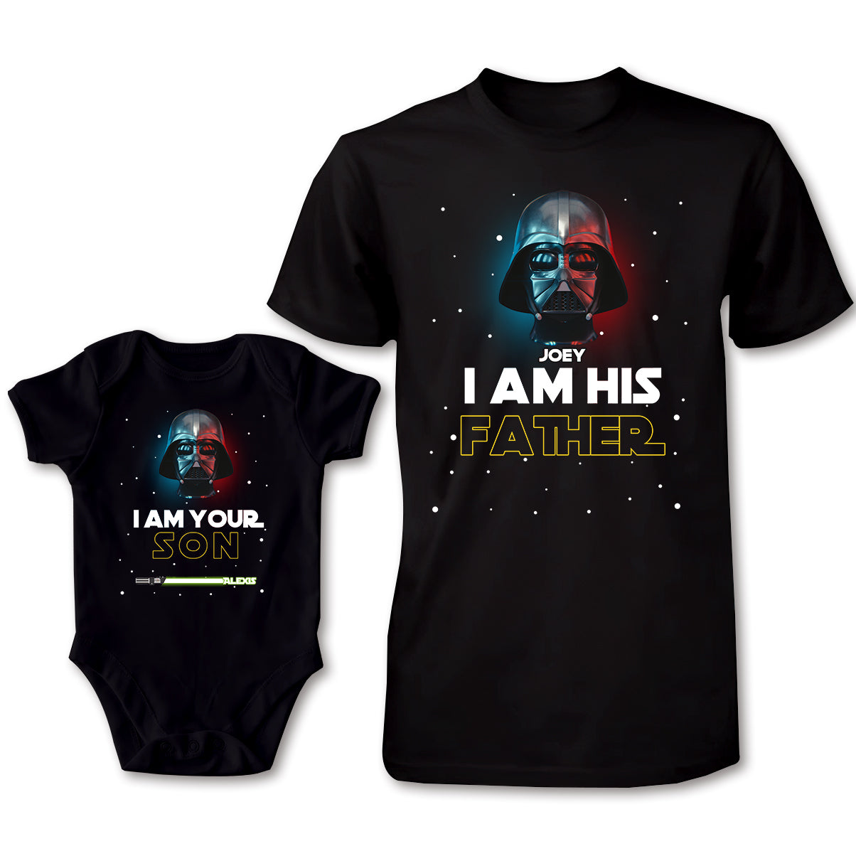 I Am Your Father - Personalized The Force T-shirt And Baby Onesie