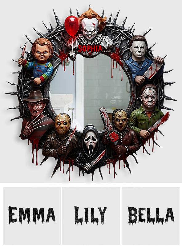 Spooky Halloween - Personalized Horror Character Wall Hanging Mirror