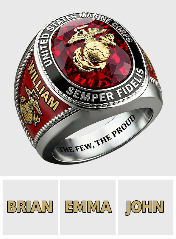 Duty & Honor - Personalized Veteran Signet Ring