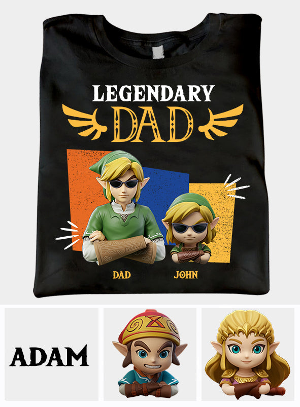 Legendary Dad - Personalized The Hero's Legend T-shirt And Hoodie