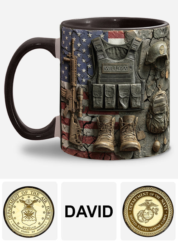 Military Gear - Personalized Veteran Accent Mug