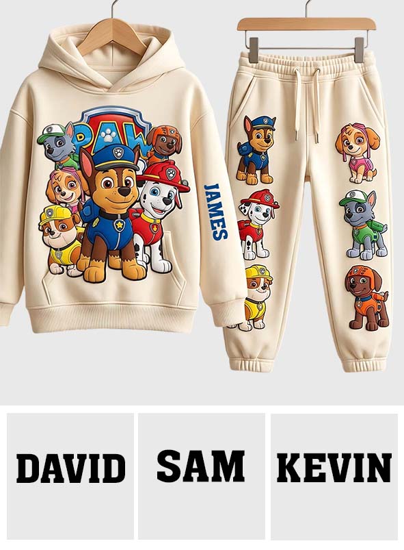 Puppy Rescue Crew - Personalized Paw Patrol Kid Hoodie & Kid Jogger Sweatpants