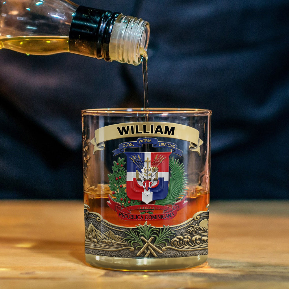Proud Dominican - Personalized Expats Whiskey Glass