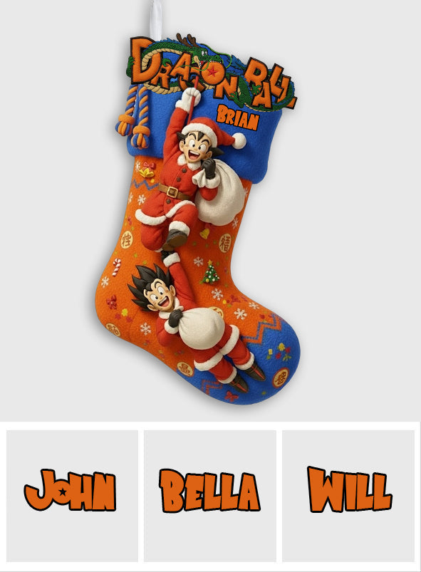 Dragon Anime Balls Christmas - Personalized Seven Balls Shaped Christmas Stocking