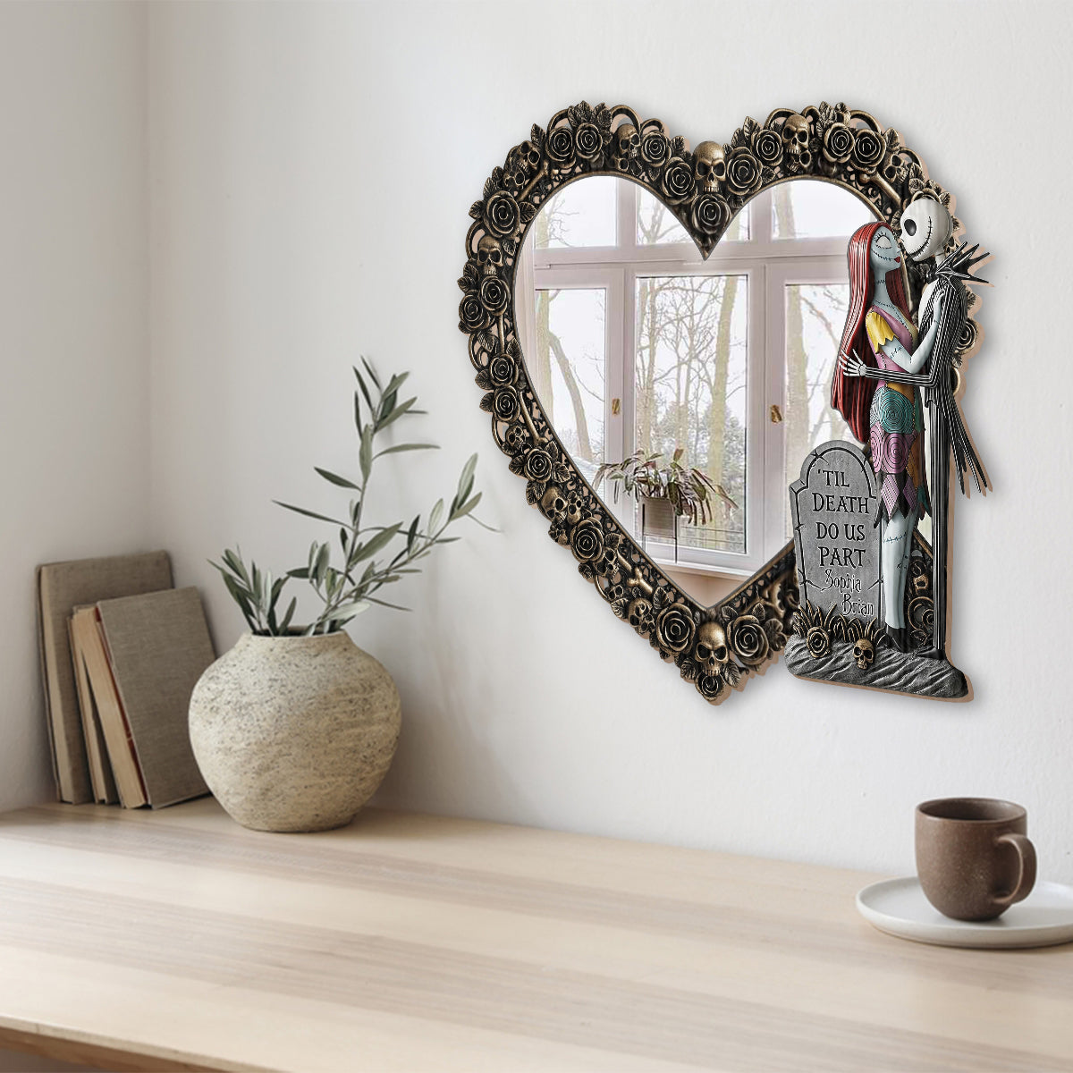 Till Death Do Us Part - Personalized Nightmare Couple Wall Hanging Mirror