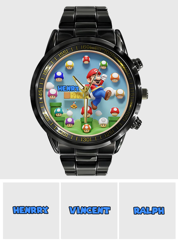 Magic Mushroom - Personalized Super Plumber Hand Watch
