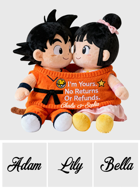 I'm Yours No Returns - Personalized Seven Balls Faux Fur Shaped Pillow