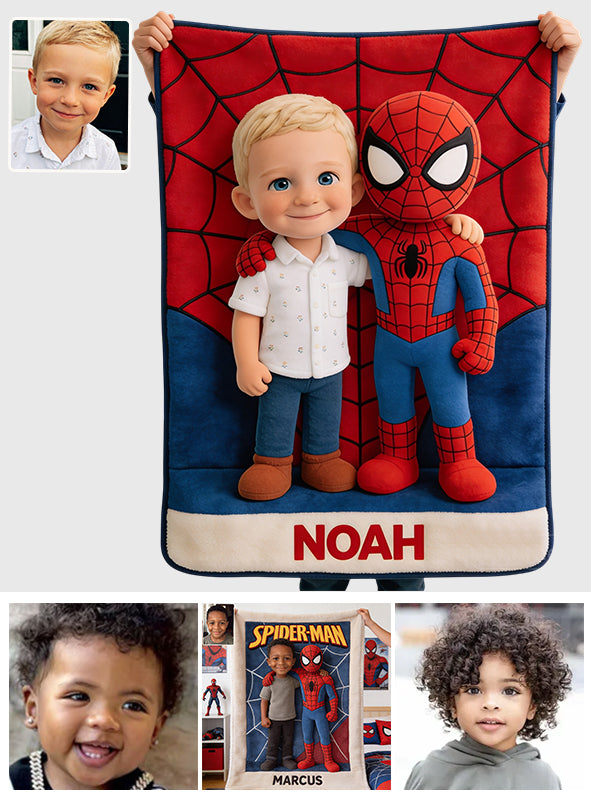 Custom Any Photo, Any Character - Personalized Spider Blanket