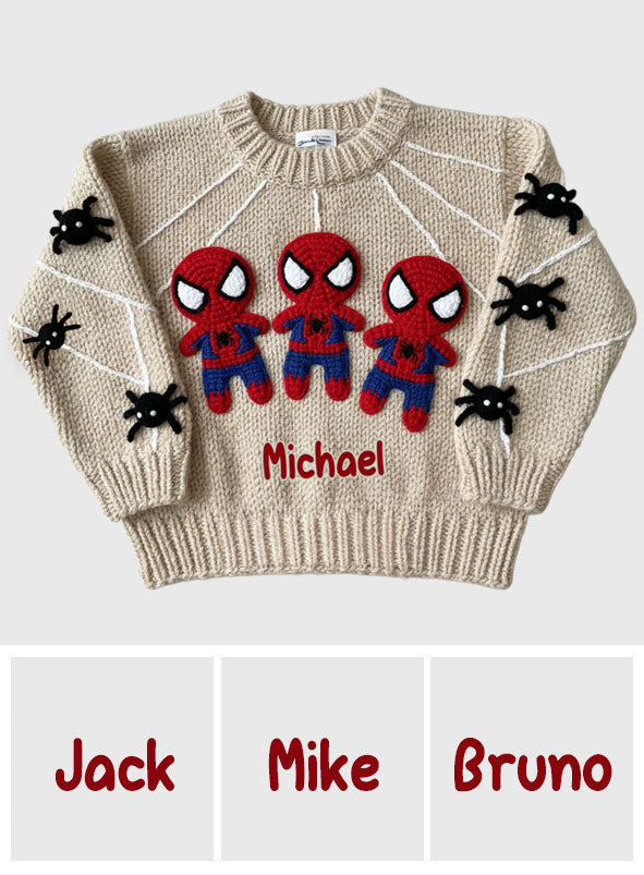 Spider Hero - Personalized Superhero Ugly Sweater