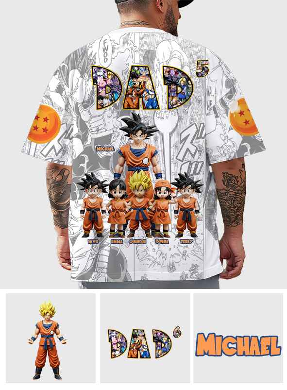 Ultimate Power Dad - Personalized Seven Balls All Over Shirt