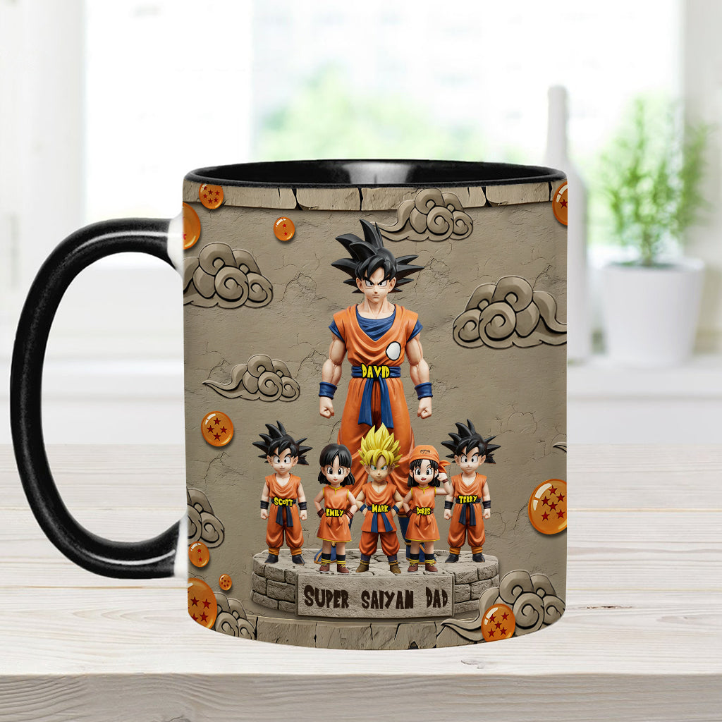 Strong Papa - Personalized Seven Balls Accent Mug