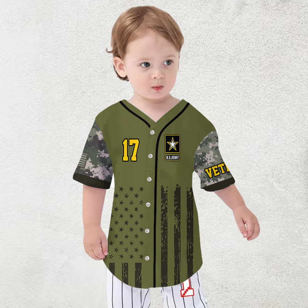 This We'll Defend - Personalized Veteran Baseball Jersey