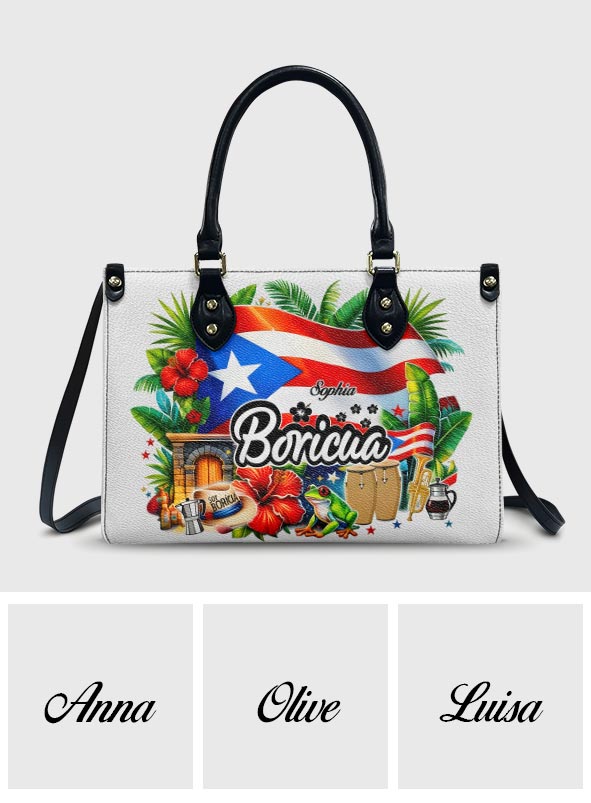 Boricua - Personalized Expats Leather Handbag