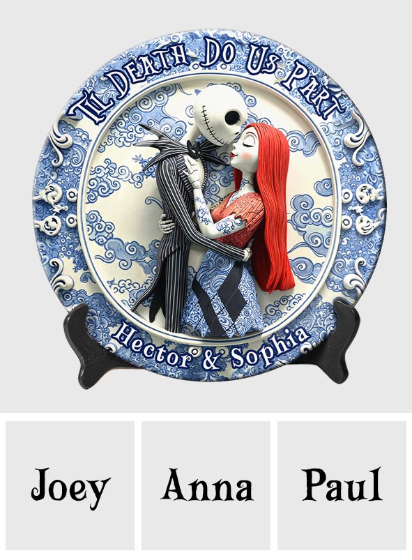 Til Death Do Us Part - Personalized Nightmare Ceramic Round Plate