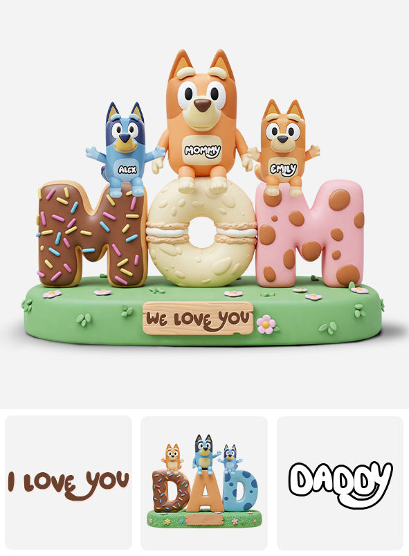 We Love You Mom, Dad - Personalized Mother Custom Shaped Acrylic Plaque