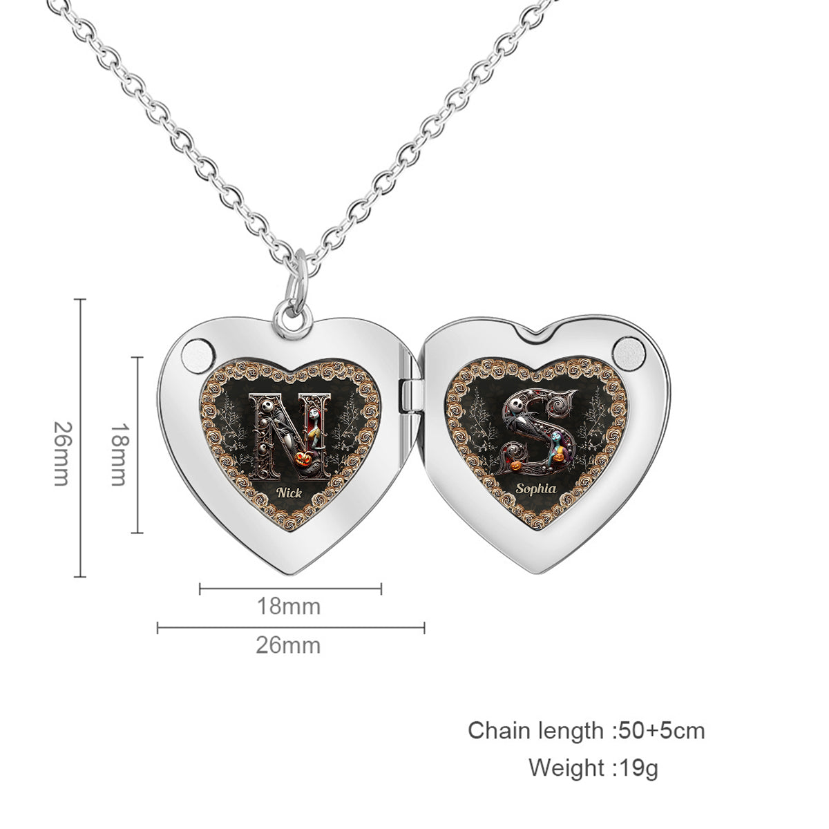 Til Death Do Us Part - Personalized Nightmare Locket Pendant Necklace