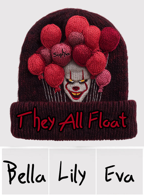 They All Float - Personalized Horror Character Beanie Hat