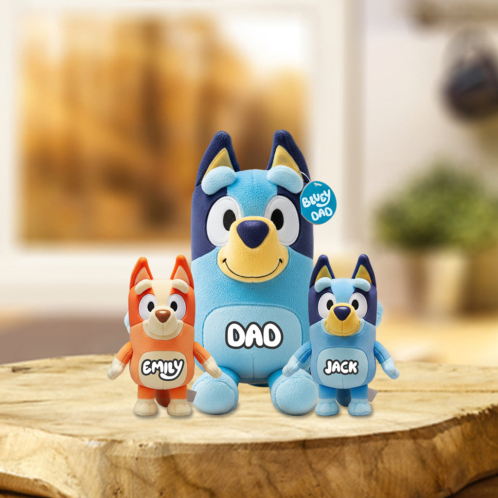 Dad Pillow Buddy - Personalized Blue Dog Custom Shaped Acrylic Plaque