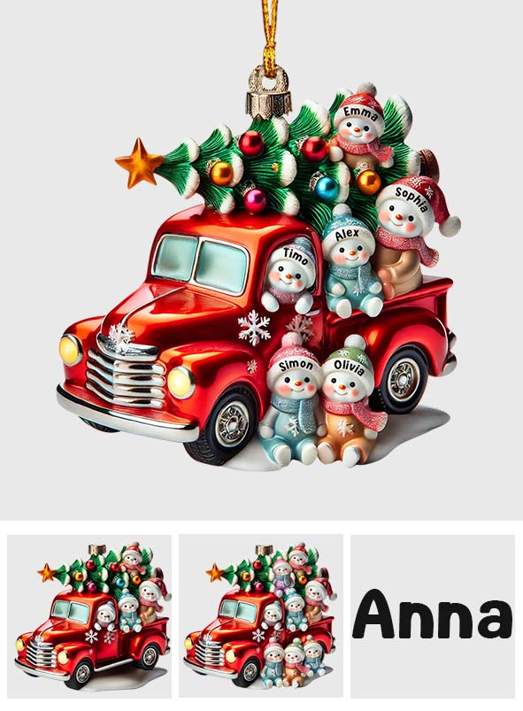 Nana's Cute Little Snowman - Personalized Grandma Ornament