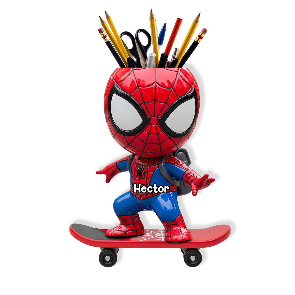 Back To School - Personalized Spider Wooden Pen Holder