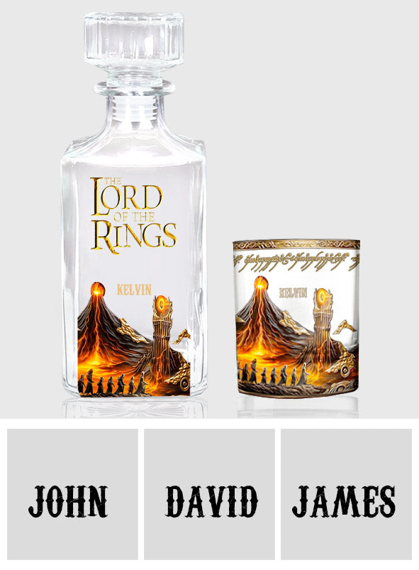 The One Glass to Rule Them All - Personalized The Dark Lord Whiskey Decanter Set