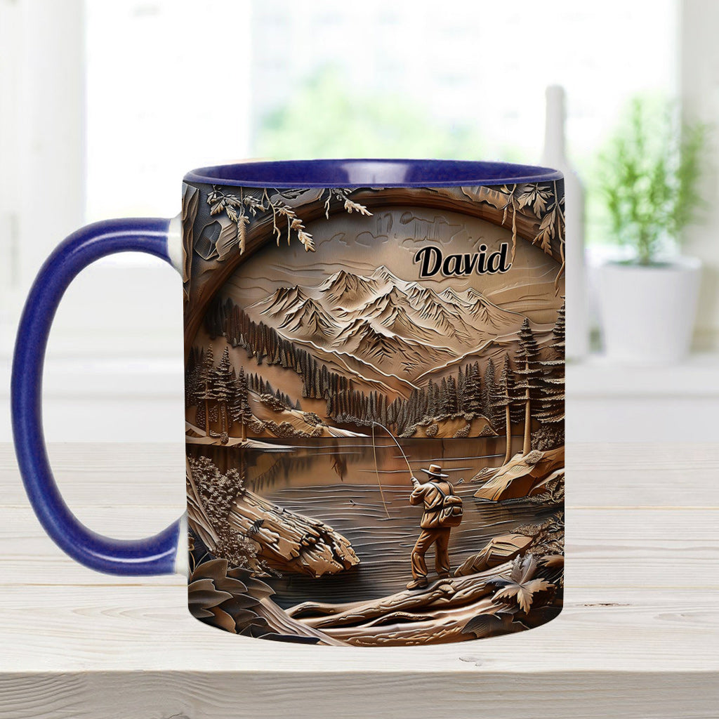 Fishing Lover - Personalized Fishing Accent Mug