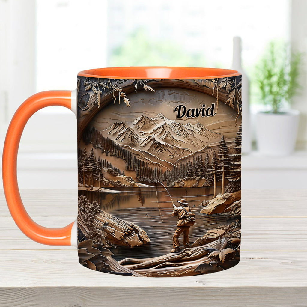 Fishing Lover - Personalized Fishing Accent Mug
