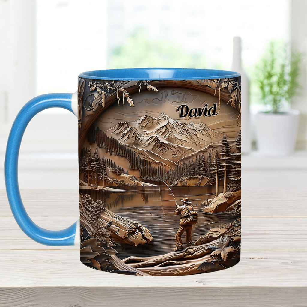 Fishing Lover - Personalized Fishing Accent Mug