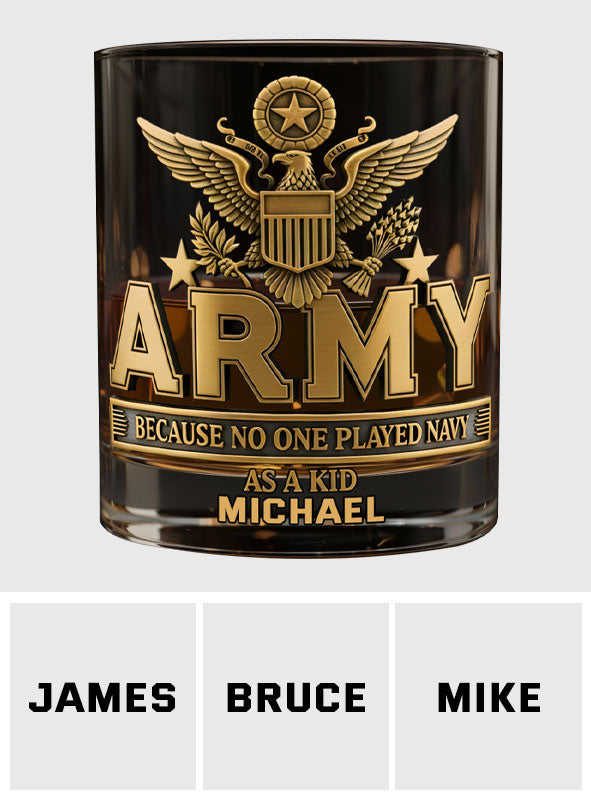 As A Kid - Personalized Veteran Whiskey Glass