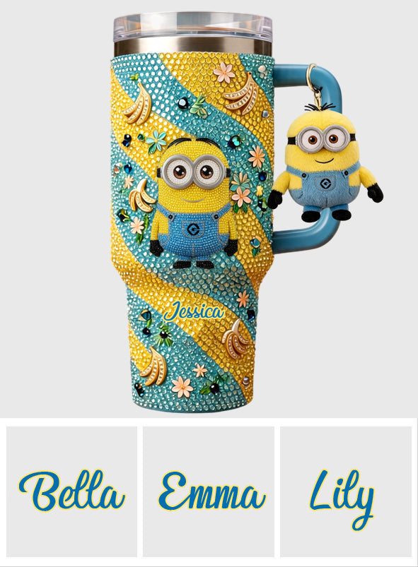 Tulaliloo Ti Amo - Personalized Despicable Me Rhinestone Tumbler With Plush Charm