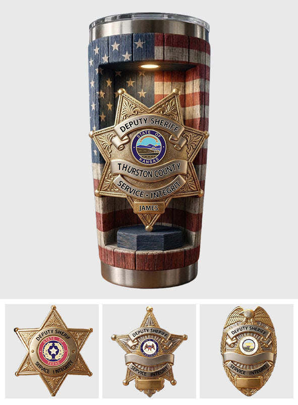 To Serve And Protect - Personalized Police Officer Tumbler