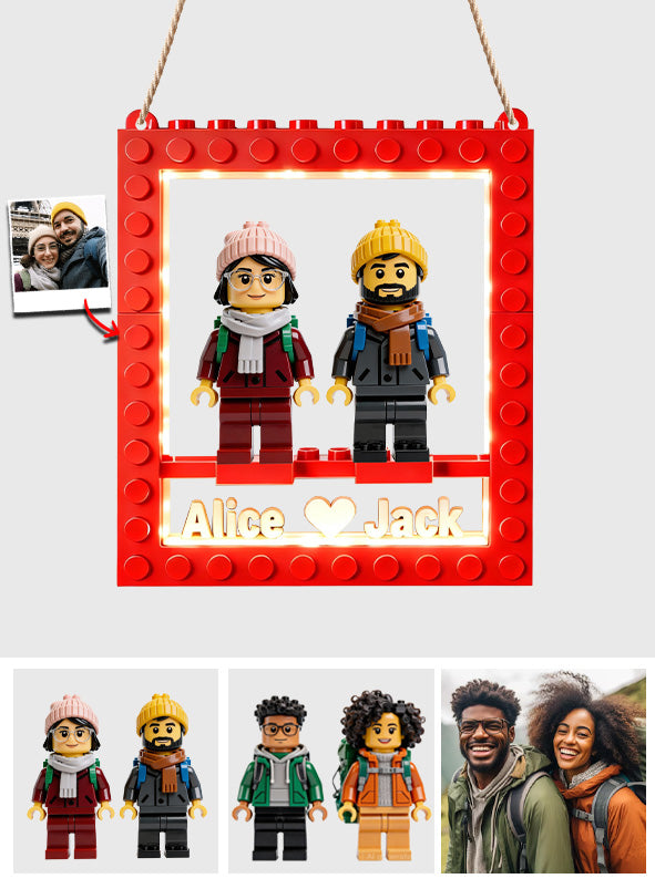 Brick Couple - Personalized Couple LED Light Acrylic Sign