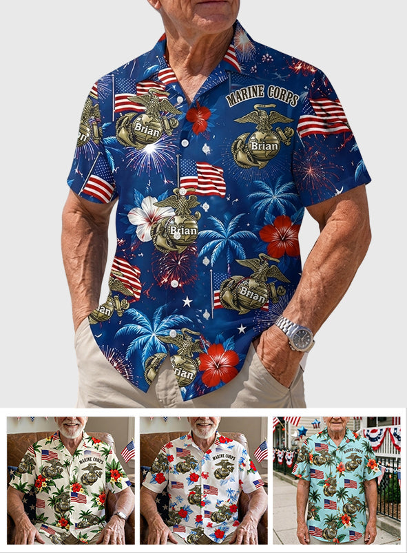 Proud Veteran - Personalized Veteran Hawaiian Shirt