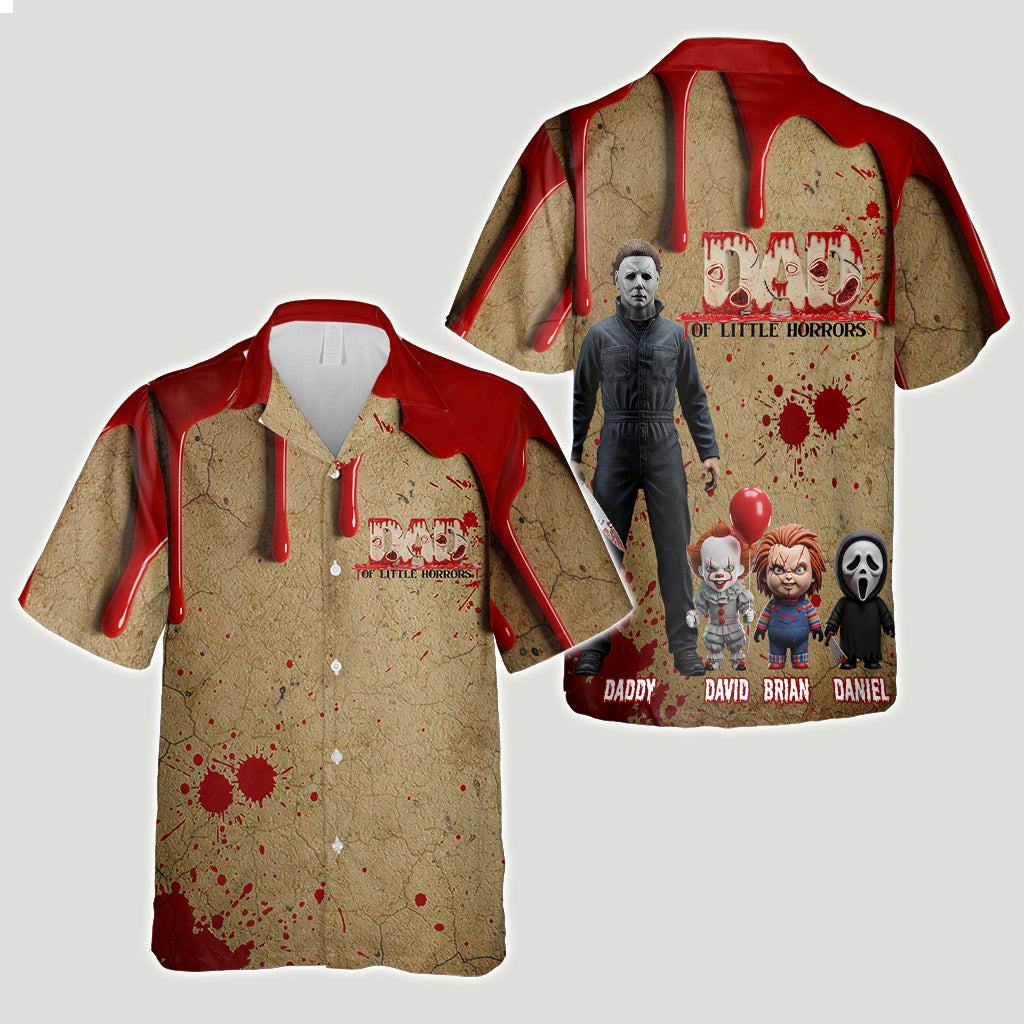 Dad Of Little Horrors - Personalized Father Hawaiian Shirt