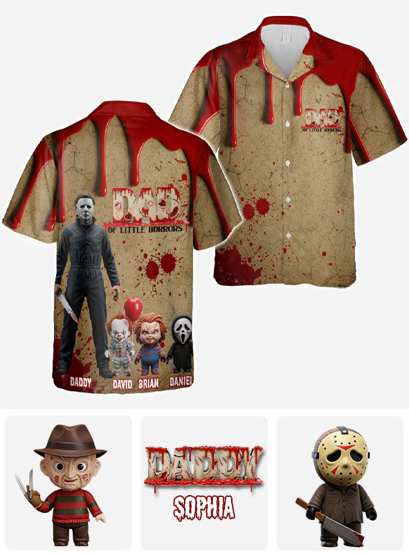 Dad Of Little Horrors - Personalized Father Hawaiian Shirt