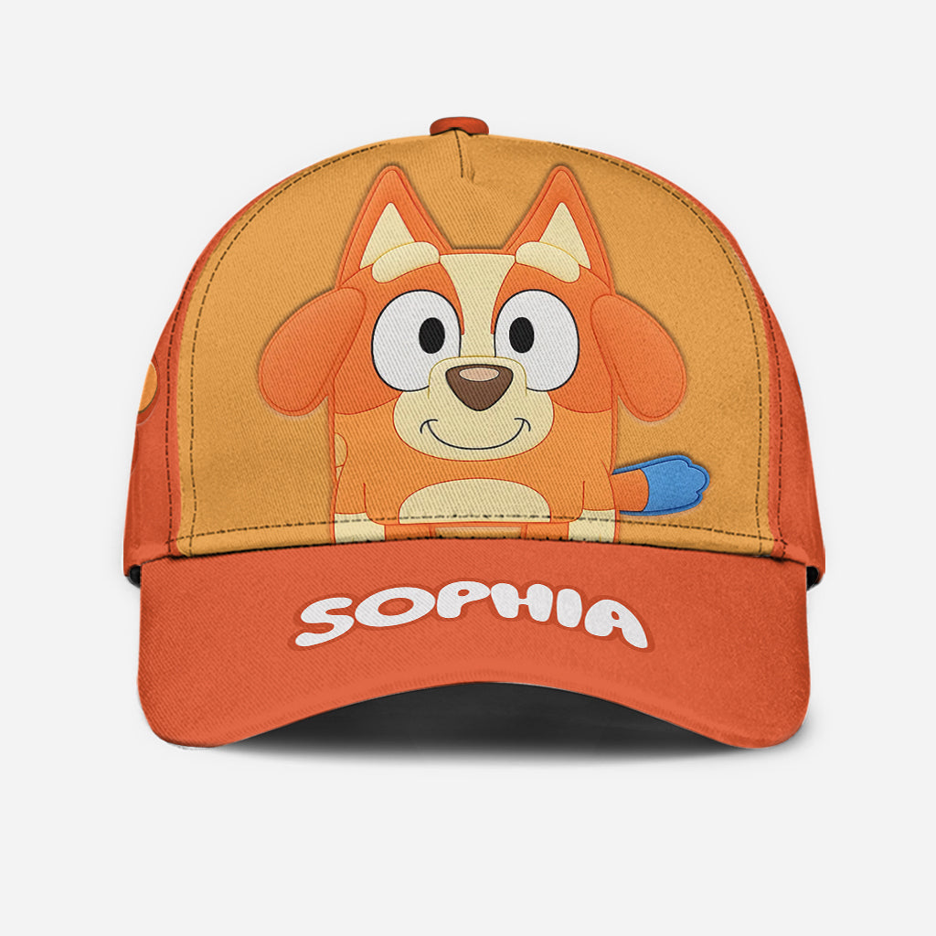 Playful Pup - Personalized Blue Dog Classic Cap