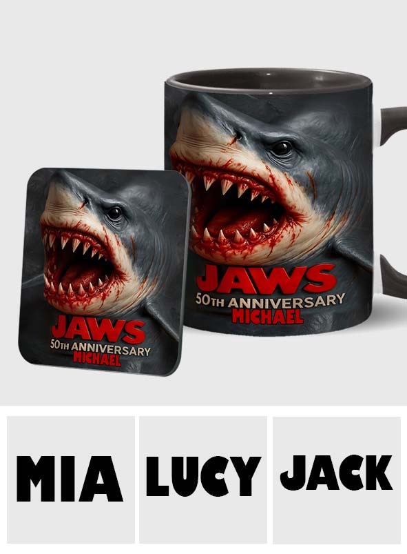 Scary Shark - Personalized Accent Mug