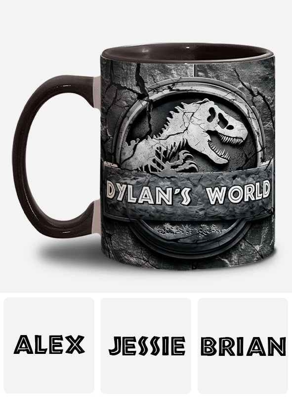 Dinosaur World - Personalized Dinosaur Accent Mug