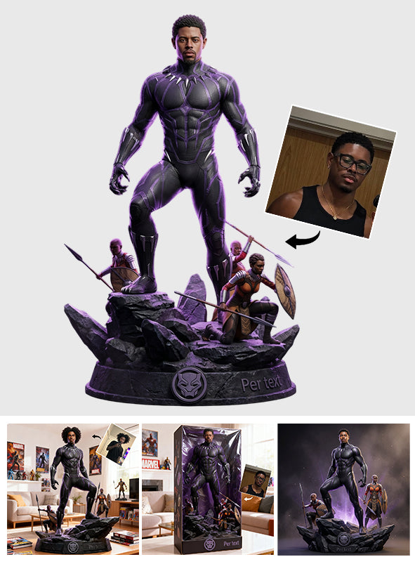 Custom Any Photo The Panther Hero - Personalized Marvelous Universe Custom Shaped Acrylic Plaque