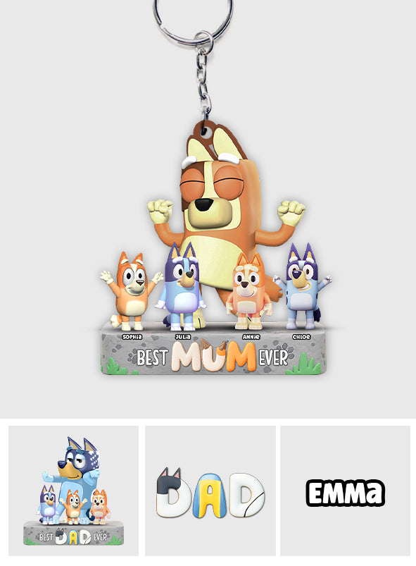 Cool Mum And Dad - Personalized Mother Custom Shaped Keychain