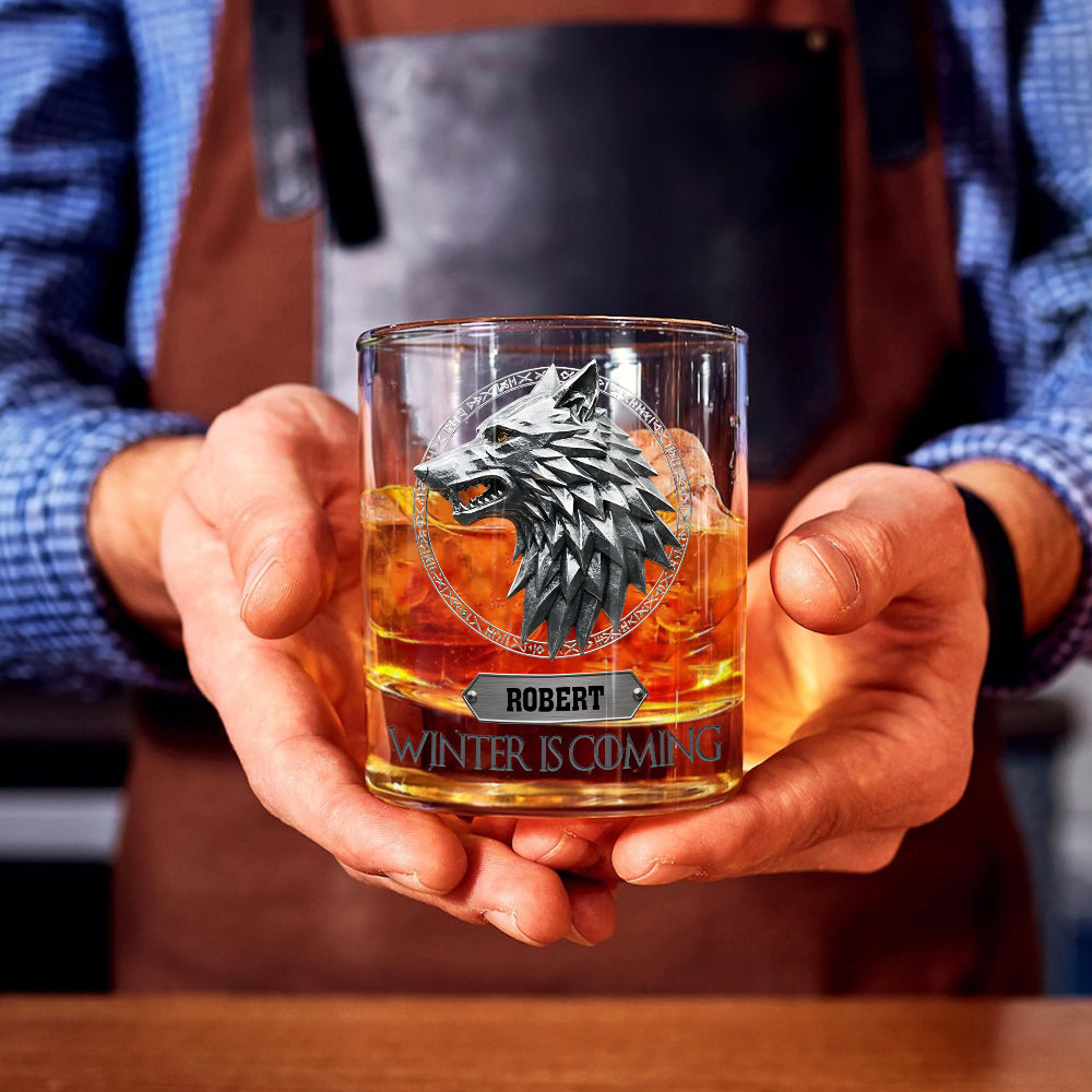 The Great Nine Houses - Personalized Thrones Game Whiskey Glass