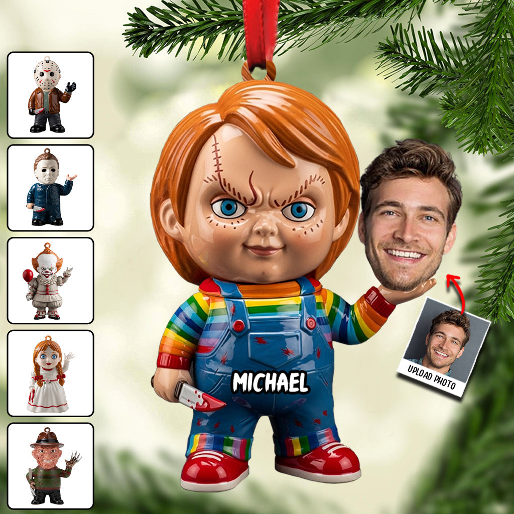 Sit Down Hold On - Personalized Horror Character Custom Shaped Ornament