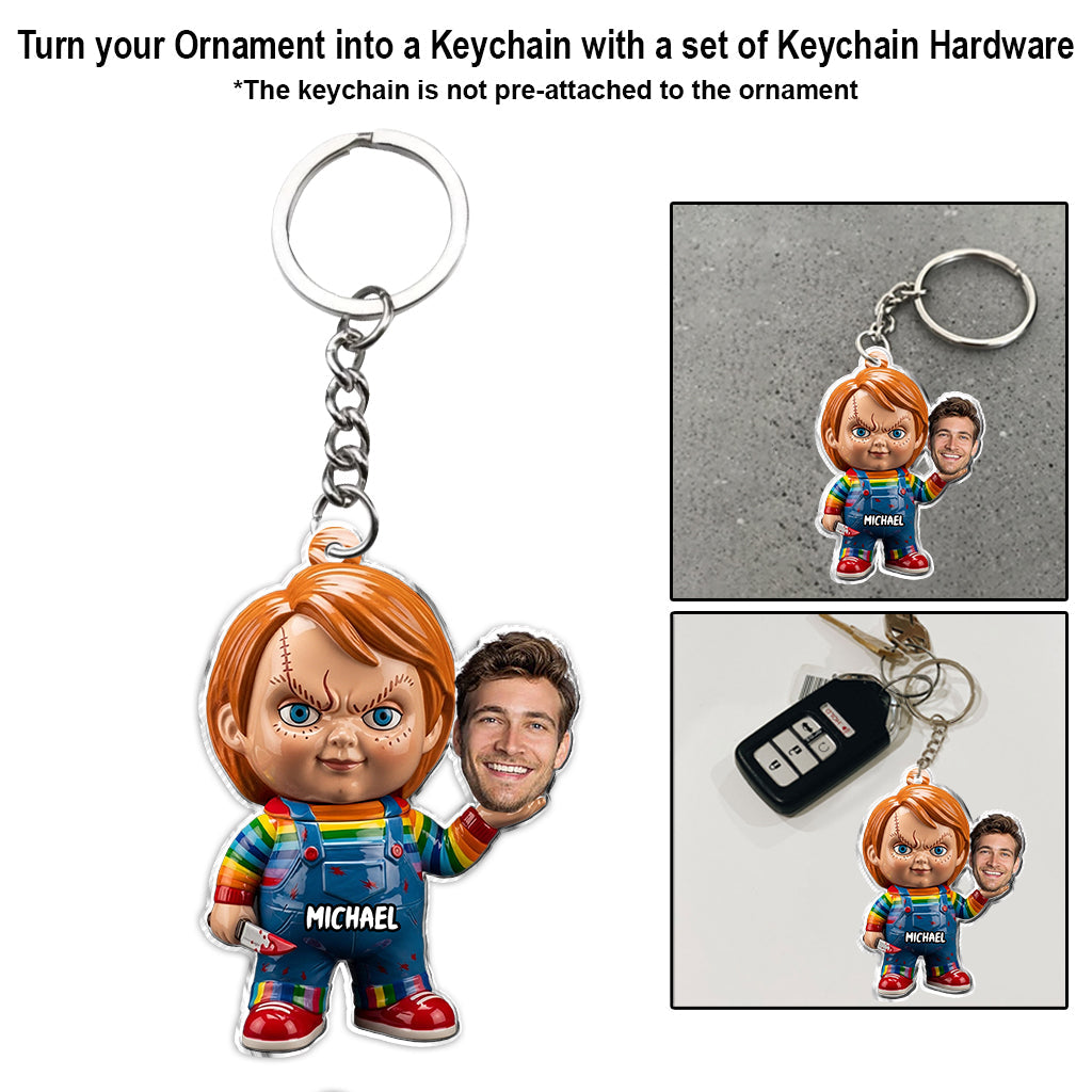 Sit Down Hold On - Personalized Horror Character Custom Shaped Ornament