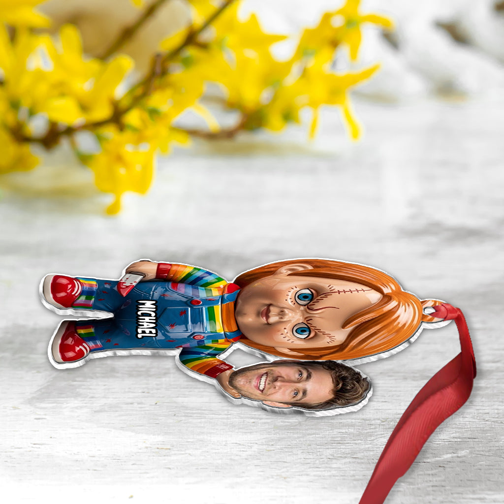 Sit Down Hold On - Personalized Horror Character Custom Shaped Ornament