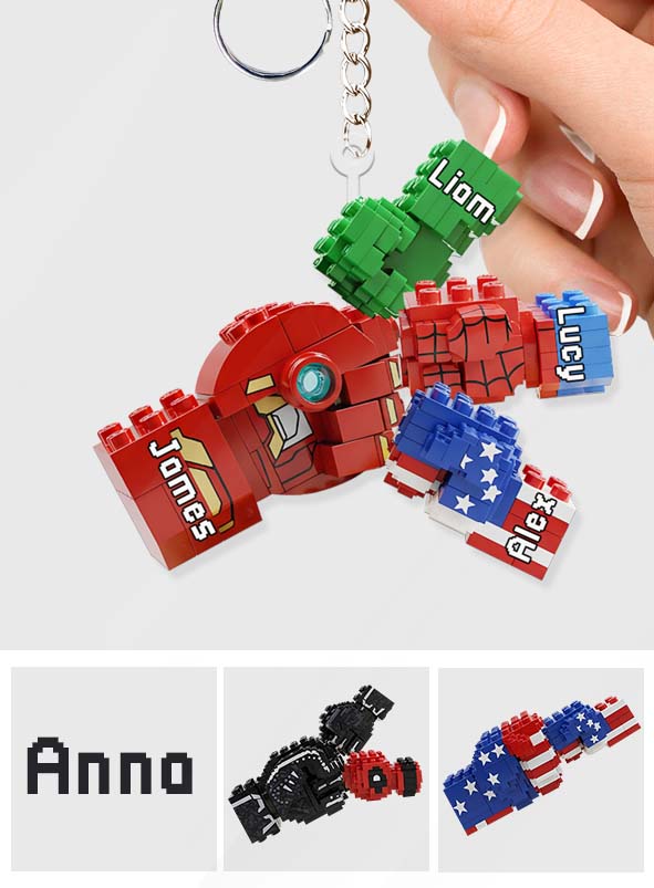 Daddy's Team - Personalized Father Transparent Keychain