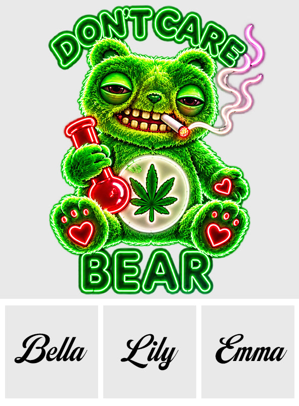 Don't Care Bear, Stoner Gift - Personalized Weed Neon LED Light Sign